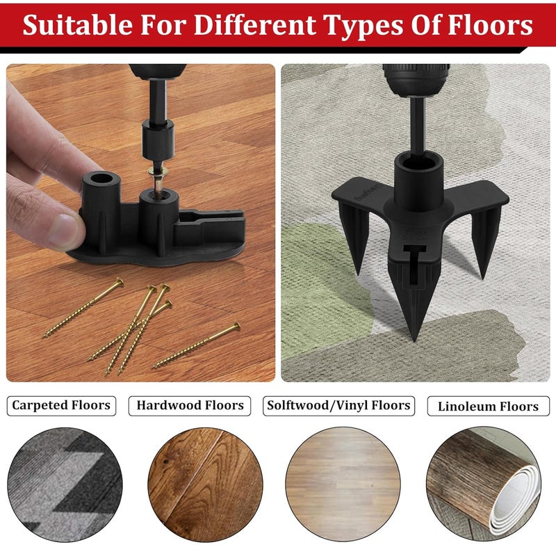 Wallace Forge Squeaky Floor Repair Kit with 200 Screws and 5 Tools - Eliminate Squeaky Noise under Carpeted, Hardwood, Vinyl, and Linoleum Floors - Squeak No More Set - Image 2